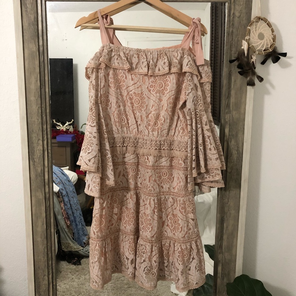 Pink lace dress